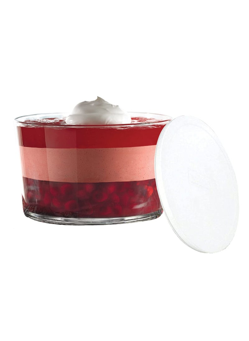 Anchor Hocking Anchor Hocking Glass Trifle Bowl with Lid 104 oz Glass Salad Bowl with Plastic Lid 