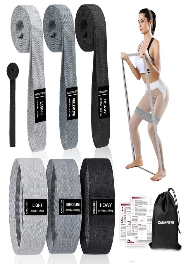 KANGFITER Large Fabric Resistance Bands for Working Out, Loop Exercise Bands for Booty Leg, Butt, Glutes, Stretch Workout Bands for Women & Men, Hip Elastic Bands for Home Gym Fitness, Yoga, Pilates - Image 1