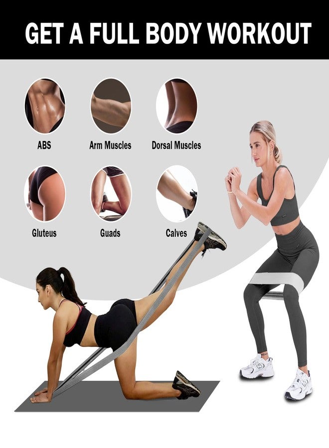 KANGFITER Large Fabric Resistance Bands for Working Out, Loop Exercise Bands for Booty Leg, Butt, Glutes, Stretch Workout Bands for Women & Men, Hip Elastic Bands for Home Gym Fitness, Yoga, Pilates - Image 4