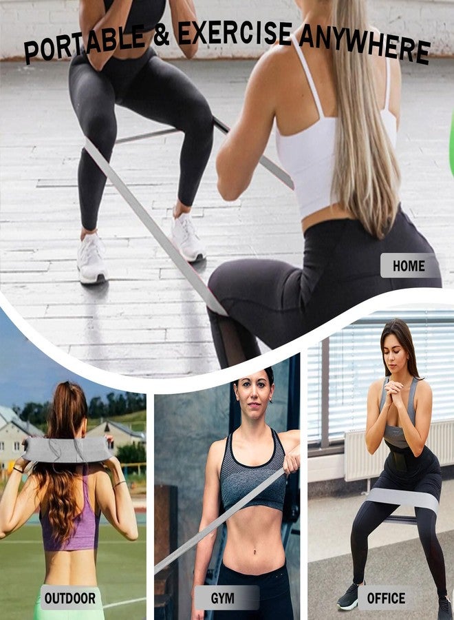 KANGFITER Large Fabric Resistance Bands for Working Out, Loop Exercise Bands for Booty Leg, Butt, Glutes, Stretch Workout Bands for Women & Men, Hip Elastic Bands for Home Gym Fitness, Yoga, Pilates - Image 5