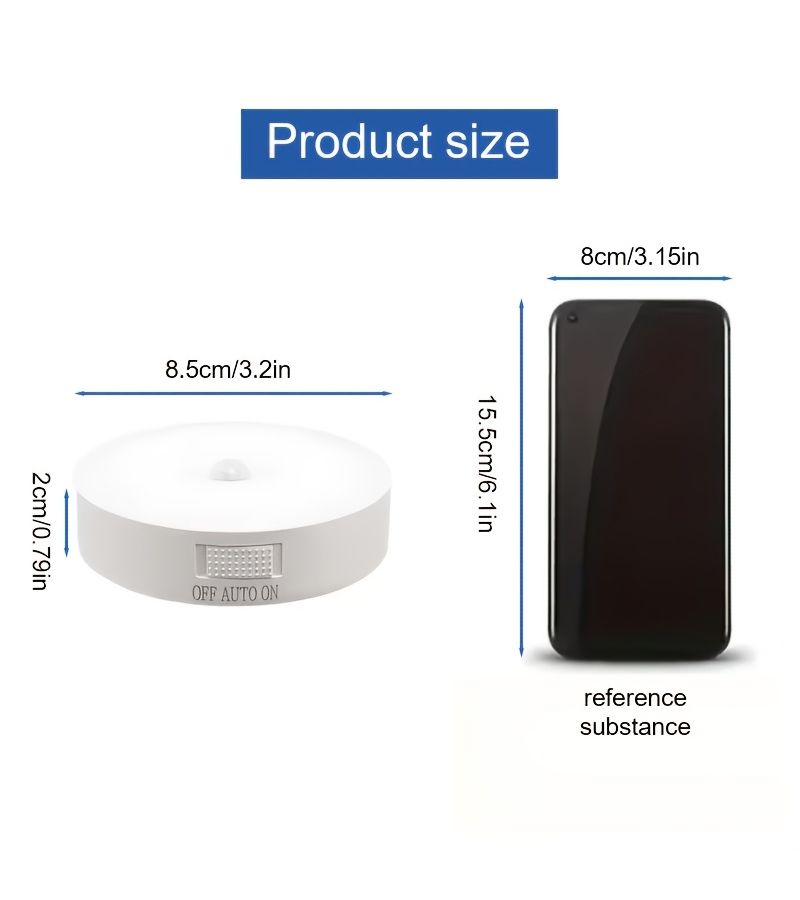 5pcs Warm Light LED Motion Sensor Lights Rechargeable Under Cabinet Bedside Night Lamps Magnetic Installation Smart Motion Constant Modes Adjustable White Minimalist for Living Room - Image 3