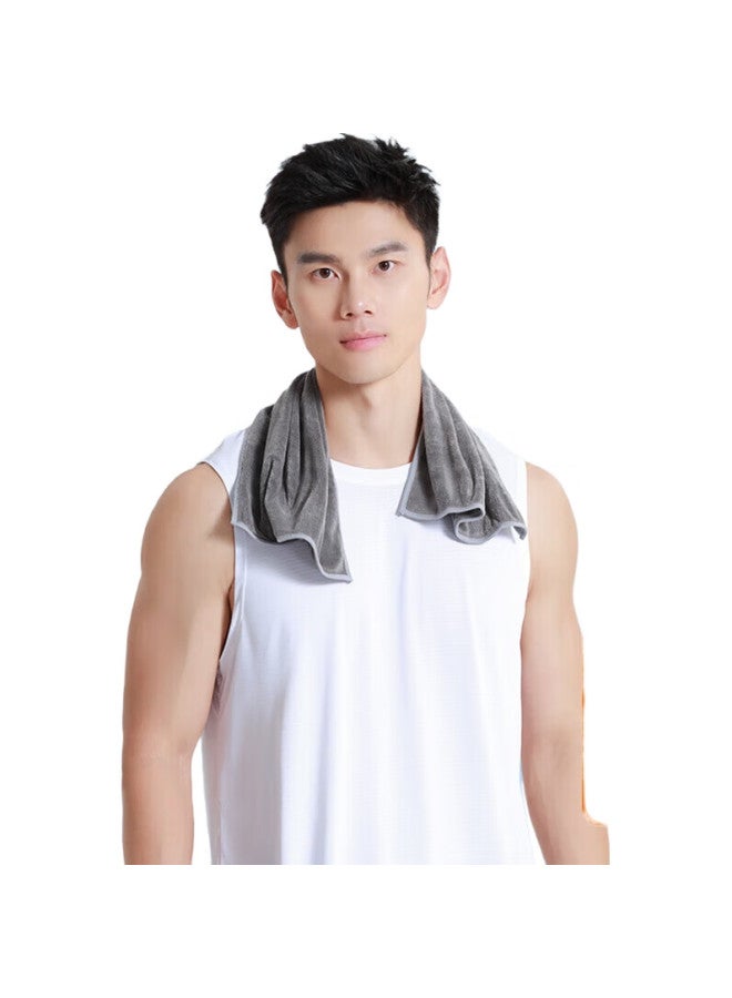 PEAK Sports Towel, Sweat-Absorbing, For Swimming, Fitness, Badminton, Heat Relief, Absorbent, For Face Washing And Bathing, Yhz4619, Gray - Image 3