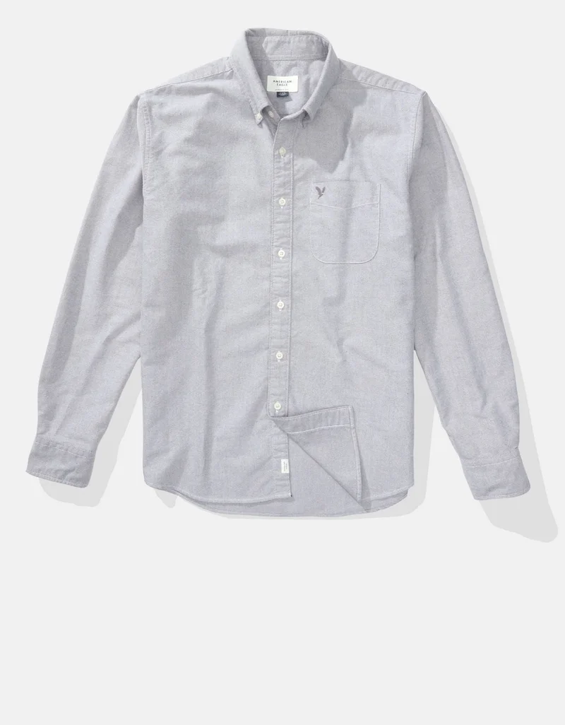 American Eagle  AE Everyday Oxford Button-Up Shirt for Men | Best Price UAE