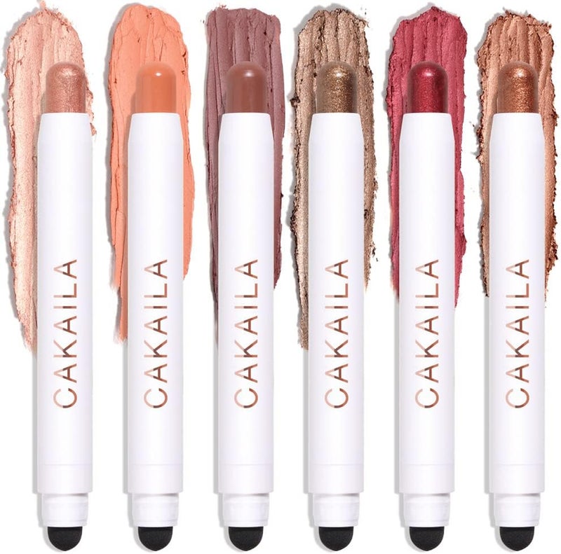 Mysense Creamy Eyeshadow StickShimmer Matte Eyeshadow Pencil Crayon2 in 1 Eyeshadow Eye Brightener StickHighlighting StickSoft Smooth Easy To Color Waterproof01 Set