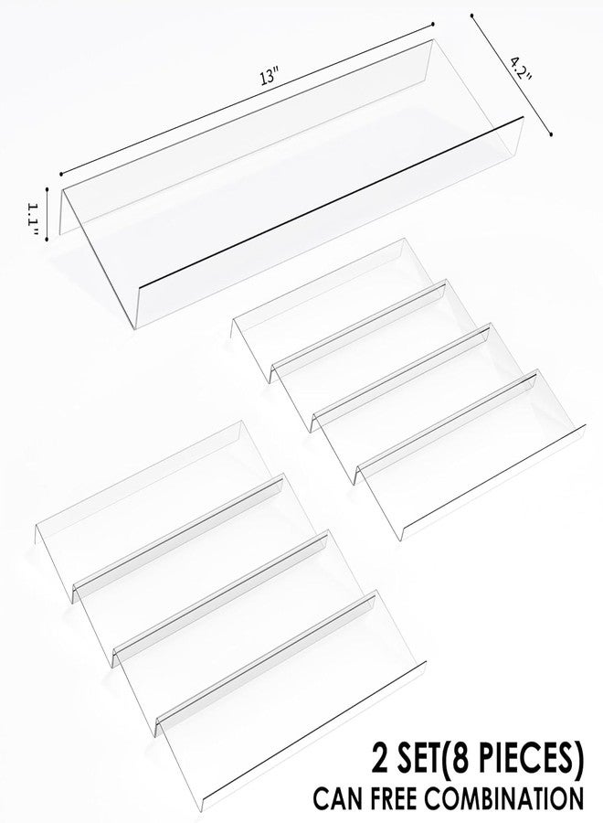 Jolfay Spice Drawer Organizer, Spice Rack Drawer for kitchen accessories,4 Tier (Clear Acrylic -13" to 26") Expandable From Spice Rack Tray for Cabinet/Countertop Seasoning Dressing Table,Bathroom - Image 2