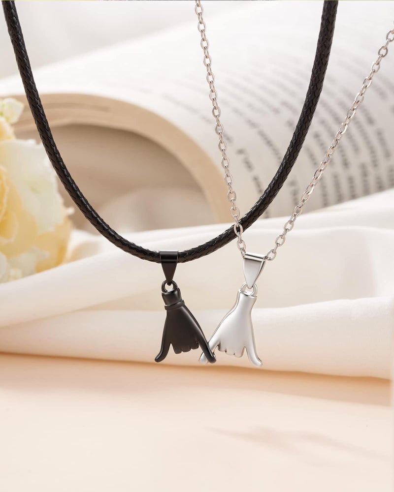 Jeka Valentine Day Gifts for Couple Girlfriend Boyfriend, Matching Promise Necklace for Her His Him Stocking Stuffer Long Distance Relationship Birthday Christmas Gifts for Husband Wife Her - Image 4