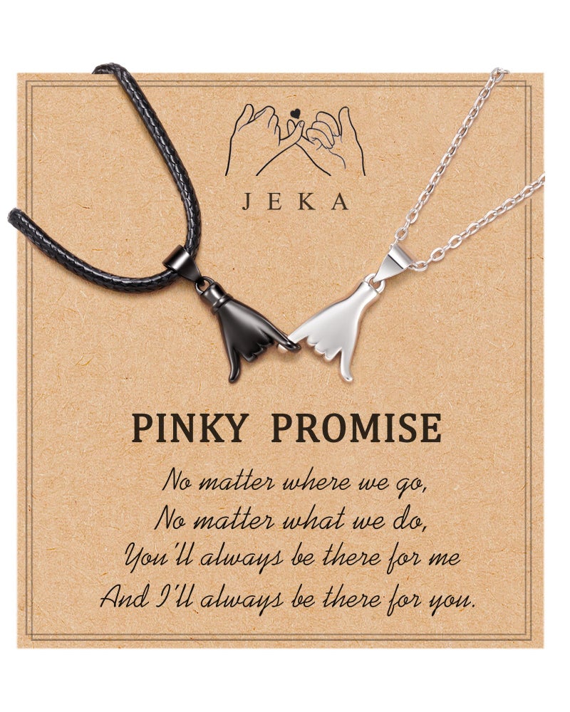 Jeka Valentine Day Gifts for Couple Girlfriend Boyfriend, Matching Promise Necklace for Her His Him Stocking Stuffer Long Distance Relationship Birthday Christmas Gifts for Husband Wife Her - Image 1