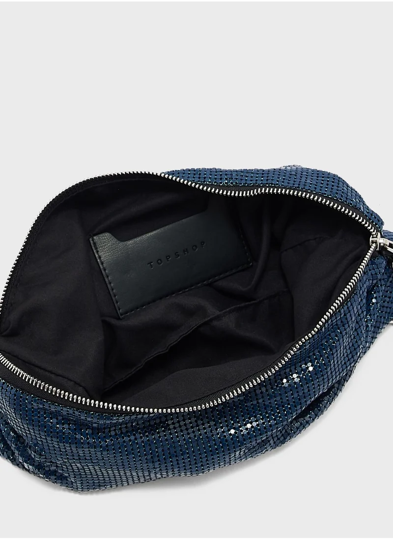 TOPSHOP Sadie Chainmail Slouchy Crossbody