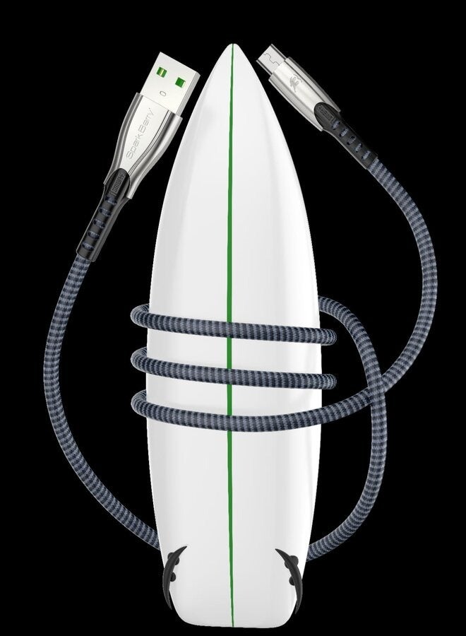 سبارك بيري كابل  مايكرو 2م قماش لون  رمادي (USB-MICRO )