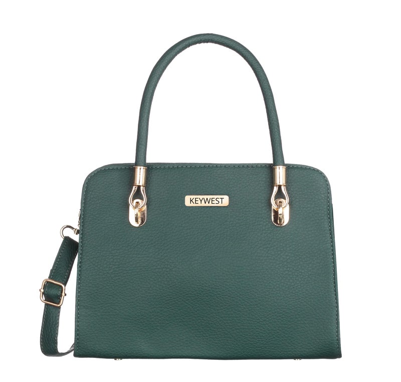 Keywest Women's Chanelle Satchel Tote Handbag for Women | Ladies purse | Stylish Shoulder Bag | Gift For Woman | Green - Image 2