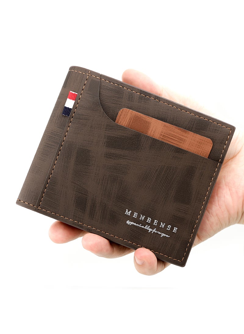 MenBense - Business Men's Wallet Short Wallet Card Holder Document Bag 12*9.5*2cm - Image 1