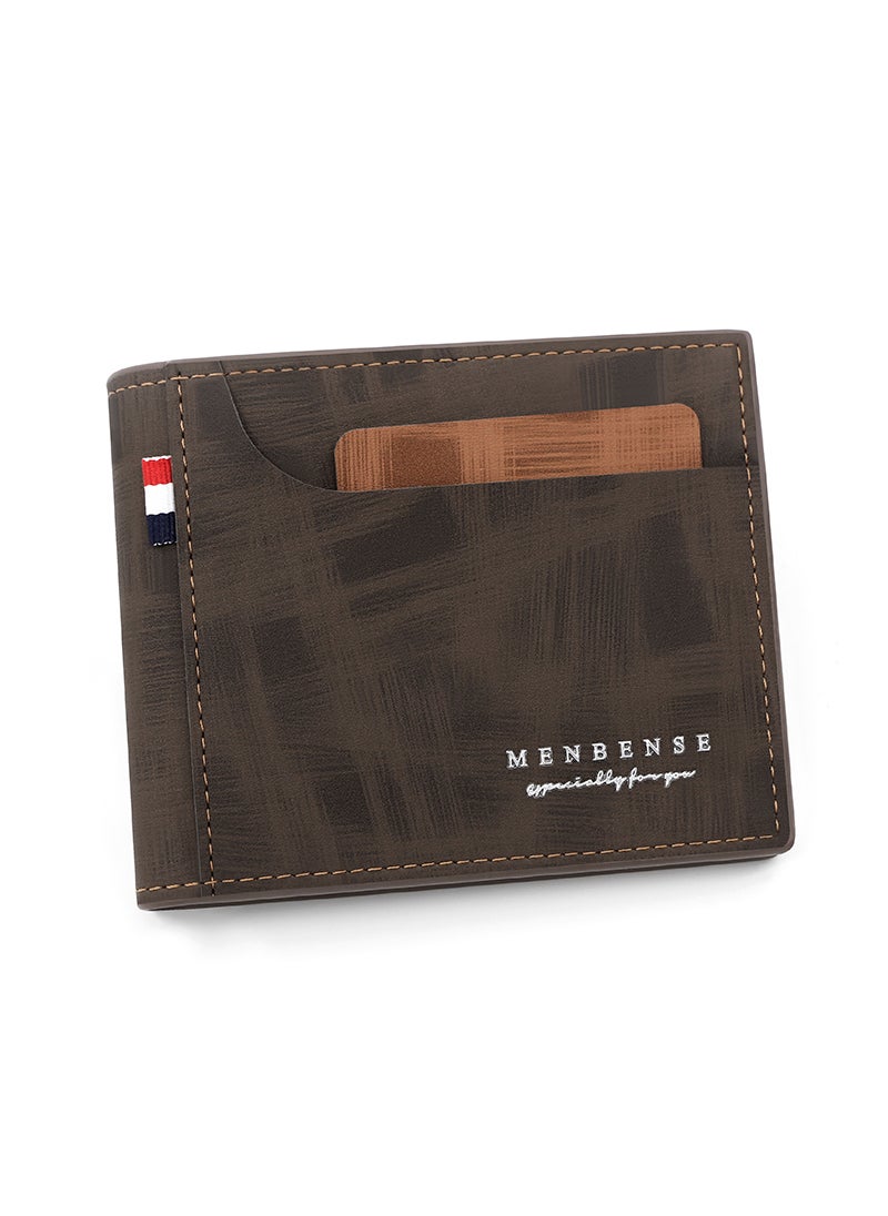 MenBense - Business Men's Wallet Short Wallet Card Holder Document Bag 12*9.5*2cm - Image 1