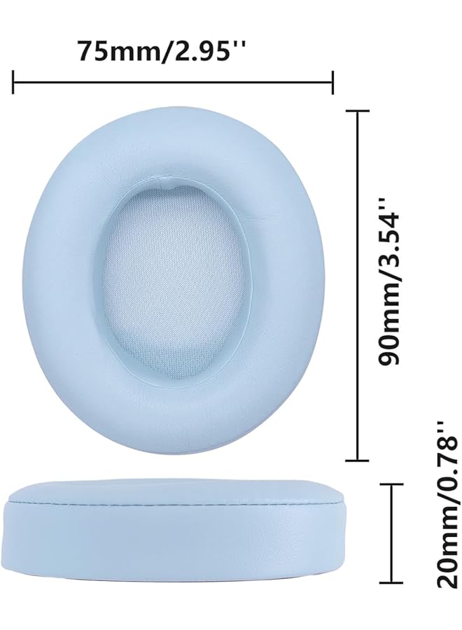 erorex Replacement Ear Pads Cushions For Beats Studio 2 & Studio 3 Wired & Wireless Headphones Earpads With Soft Protein Leather Noise Isolation Memory Foam Light Blue  - Image 5