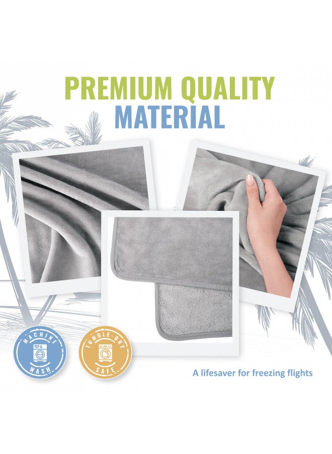BOACAY BOACAY Soft & Warm Travel Blanket for Airplane & Car - Long Flight Essential for Women, Men, Kids - Compact Pillow with Luggage Sleeve & Backpack Clip  - Image 4