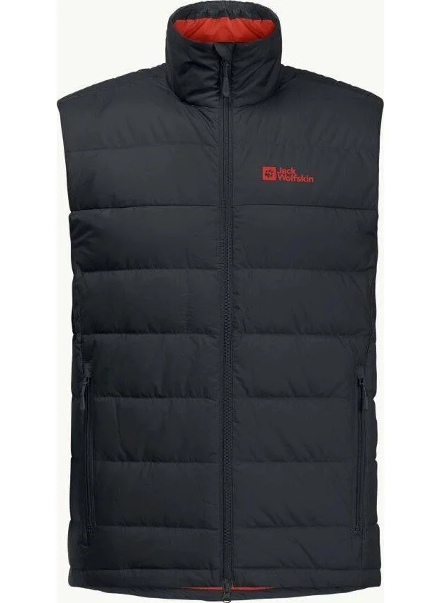 جاك ولفسكن Ather Down Men's Black Vest 1207691-6350