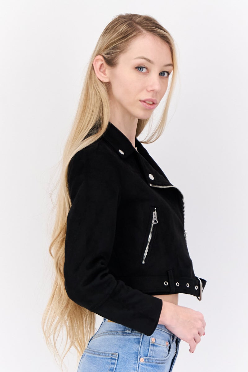 Don't Call Me Jennyfer Women Plain Windbreaker Jacket, Black  - Image 2