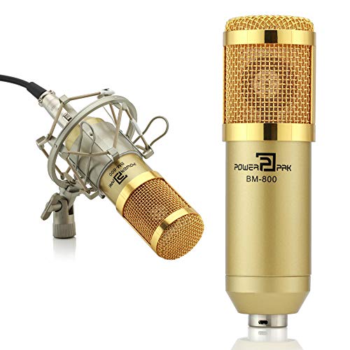 Powerpak BM-800 Gold Gel Professional Condenser Microphone with Metal Shock Mount (Requires Phantom Power Supply or Sound Card Only) - Image 3