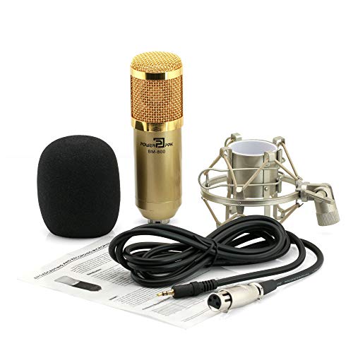 Powerpak BM-800 Gold Gel Professional Condenser Microphone with Metal Shock Mount (Requires Phantom Power Supply or Sound Card Only) - Image 5