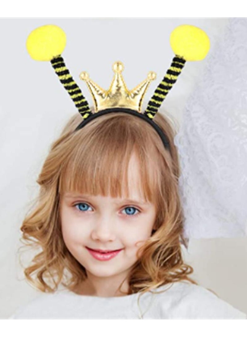 Bee Antennae Crown Headband Party Bopper Antenna Headband Insect Hair Address Bee Ladybug Hair Band Kids Adult Costume Accessories Birthday Party Favors - Image 1