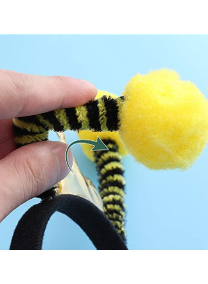 Bee Antennae Crown Headband Party Bopper Antenna Headband Insect Hair Address Bee Ladybug Hair Band Kids Adult Costume Accessories Birthday Party Favors - Image 5