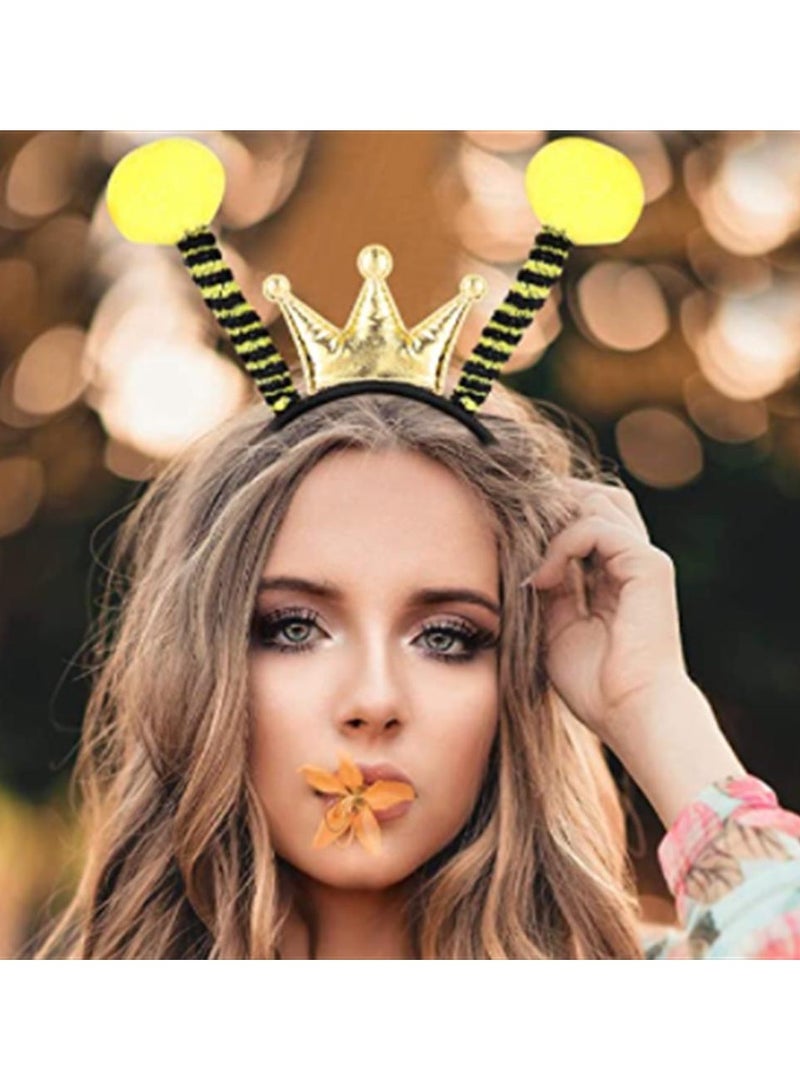Bee Antennae Crown Headband Party Bopper Antenna Headband Insect Hair Address Bee Ladybug Hair Band Kids Adult Costume Accessories Birthday Party Favors - Image 2