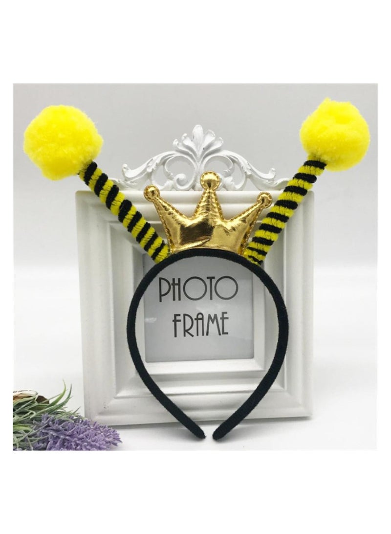 Bee Antennae Crown Headband Party Bopper Antenna Headband Insect Hair Address Bee Ladybug Hair Band Kids Adult Costume Accessories Birthday Party Favors - Image 4