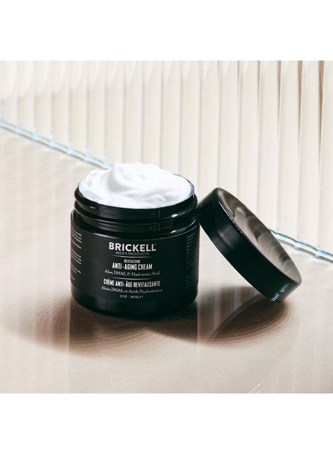 Brickell Crema revitalizante antienvejecimiento para hombres, crema facial antiarrugas natural y orgánica para reducir líneas finas y arrugas, 2 onzas, sin perfume - Image 3