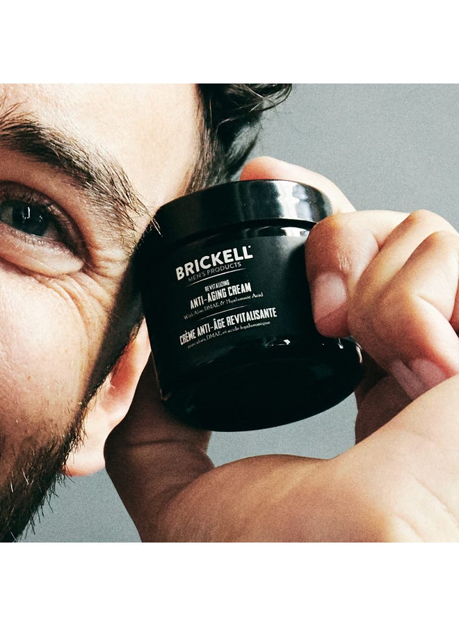 Brickell Crema revitalizante antienvejecimiento para hombres, crema facial antiarrugas natural y orgánica para reducir líneas finas y arrugas, 2 onzas, sin perfume - Image 4