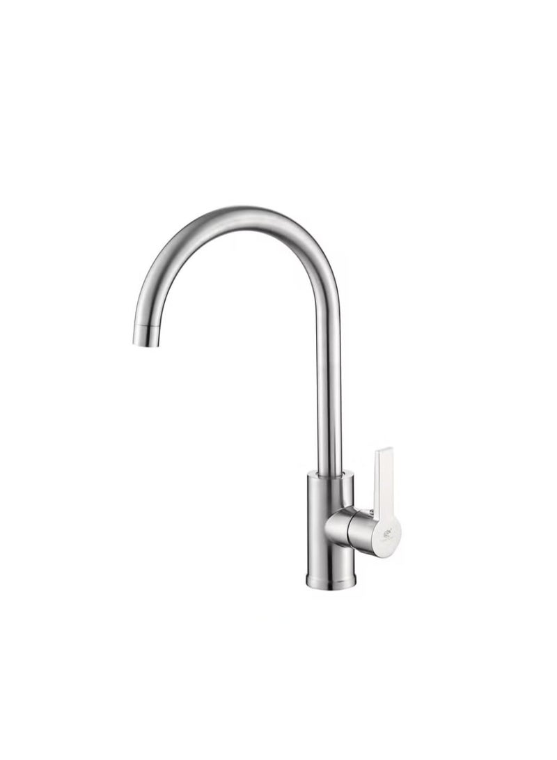 Stainless Steel Kitchen Faucet with Single Lever Handle – High Arc, Rust-Resistant, Easy to Install and Ideal for Everyday Use in Saudi Kitchens - Image 2