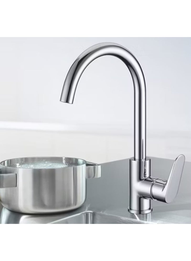 Stainless Steel Kitchen Faucet with Single Lever Handle – High Arc, Rust-Resistant, Easy to Install and Ideal for Everyday Use in Saudi Kitchens - Image 3