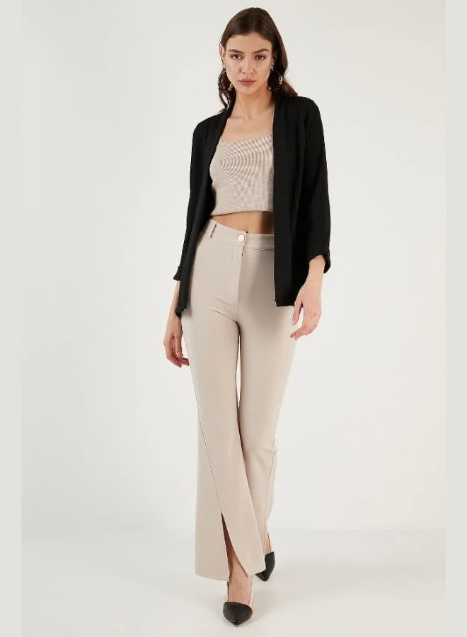 Lela  Lela Collar and Sleeve Folded Seersucker Kimono Cardigan Women's CARDIGAN 5869014 for Women | Best Price UAE
