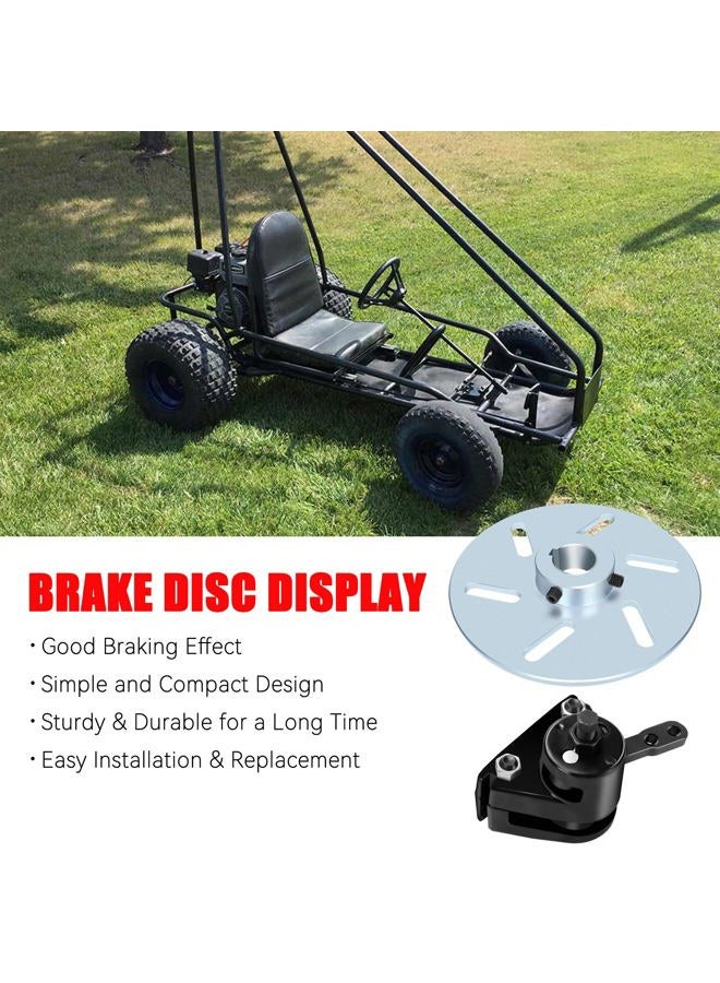 GREHUA Mechanical Disc Brake Caliper and Bracket with Pads Black Kit for Manco 9598 9597 Yerf-Dog ASW Bristers Airheart MB-1 Predator 212cc 196cc 6.5hp GX160 Go Kart Drift Trike Carter Rotor Fun Cart - Image 3