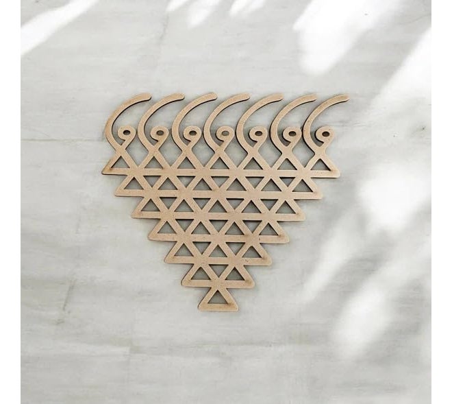 Wooden MDF Wall Art Cutout – Geometric Craft Panel for DIY Painting, Home Decor, and Hanging Art Projects, Laser Cut Pattern for Wall Decoration, 4 to 12 Inch Sizes (12 Inch)