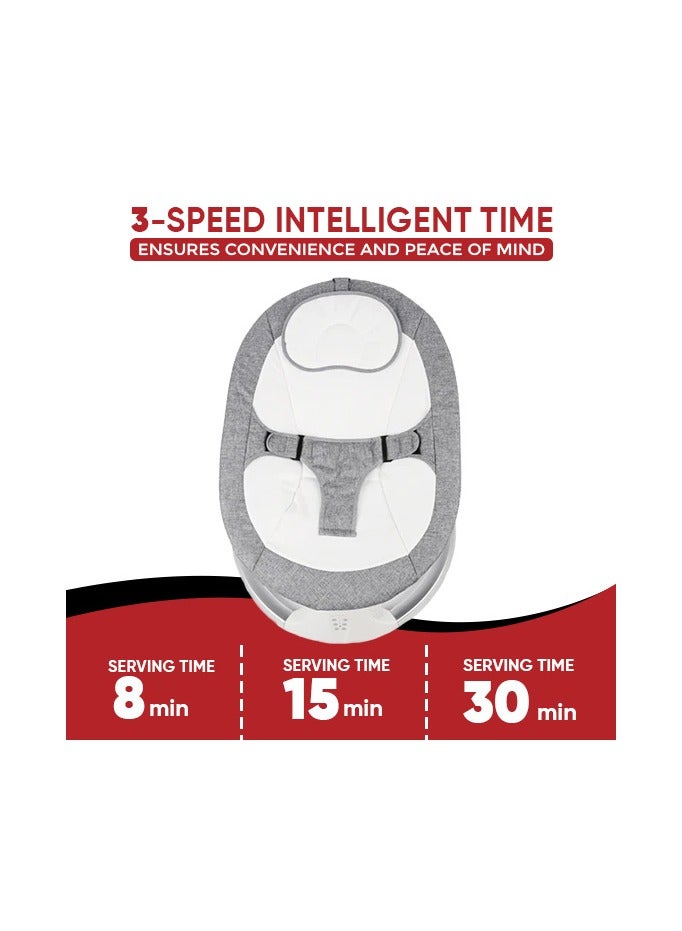 Choosey Choosey Electric Baby Swings for Infants to Toddler with Remote Control, Portable Baby Rocker with Integrated Mosquito Net & Toy, Swing for Baby Offering 5 Speed ​​Swing Adjustment & 10 Music Bluetooth - Image 5