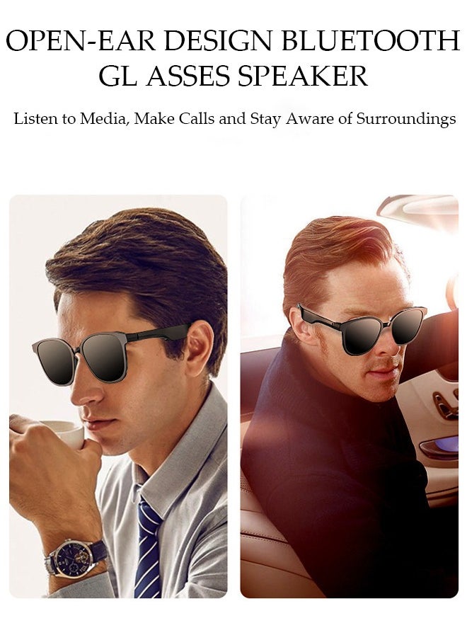 DUNISO Smart Glasses,Bluetooth 5.0 Sunglasses Wireless Bluetooth Headset Waterproof Compatible with Smart Phones Easy to Make Phone Calls and Listen to Music Polarized Lenses  - Image 2