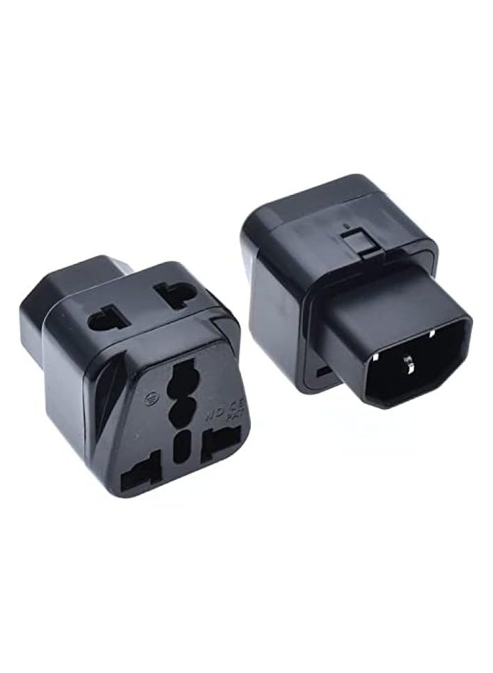 erorex Universal Plug C14 To US EU Australia AC Power AC Power Conversion Plug Adapter Connector For PDU 10A 250V(2pcs)  - Image 1