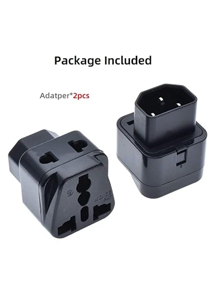erorex Universal Plug C14 To US EU Australia AC Power AC Power Conversion Plug Adapter Connector For PDU 10A 250V(2pcs)  - Image 3