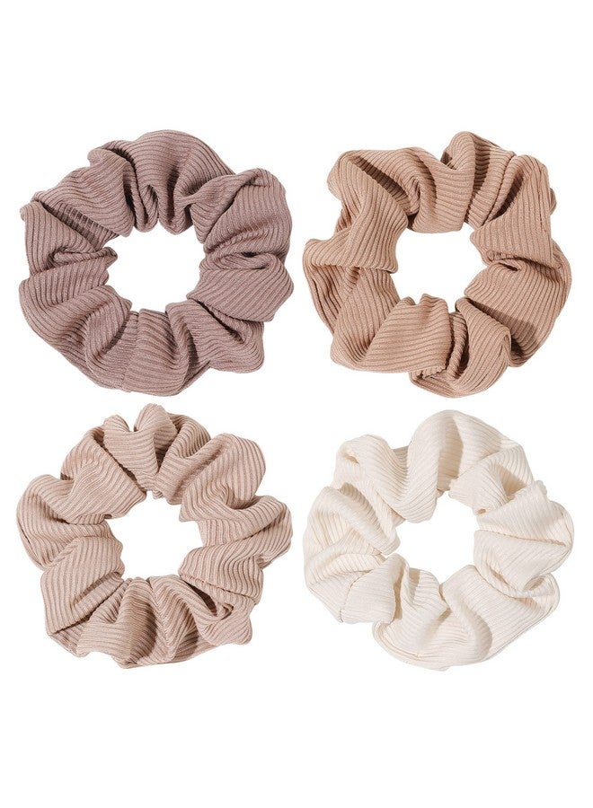 Ivyu Hair Scrunchies For Women'S For Girls Big Cotton Scrunchies Both For Thick Hair Or Thin Hair Curl Hair No Crease Ponytail Holder No Hurt Your Hair Brown Serice - Image 1