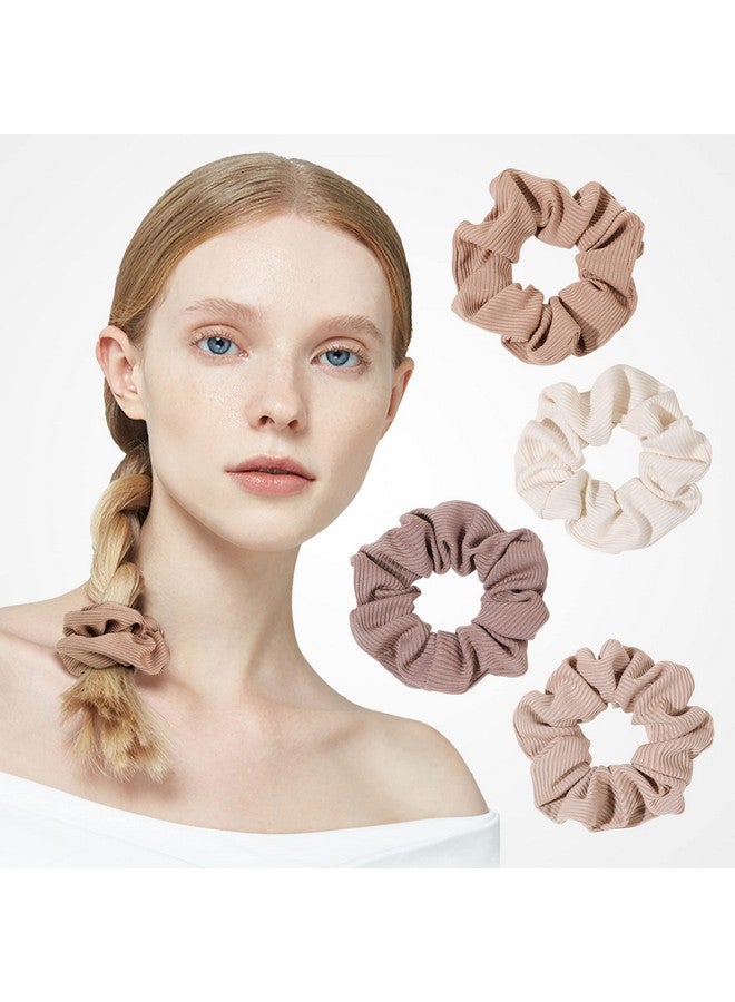 Ivyu Hair Scrunchies For Women'S For Girls Big Cotton Scrunchies Both For Thick Hair Or Thin Hair Curl Hair No Crease Ponytail Holder No Hurt Your Hair Brown Serice - Image 2