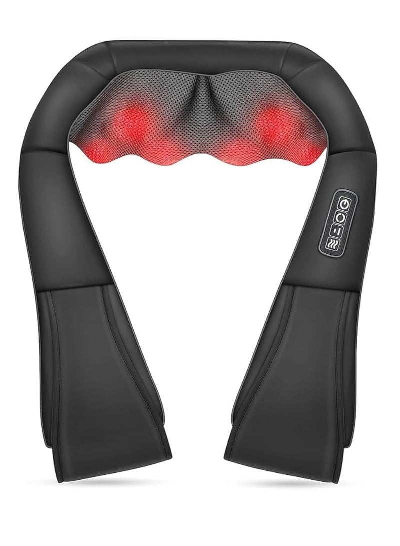 TRASSLE Neck and Shoulder Massager, Back Massager with Heat, Electric Deep Tissue Kneading Massage, 3 Speeds Electric Shiatsu Relieves Muscles, Back, Leg, Arm, Full Body, Muscles, for Home, Car  - Image 1