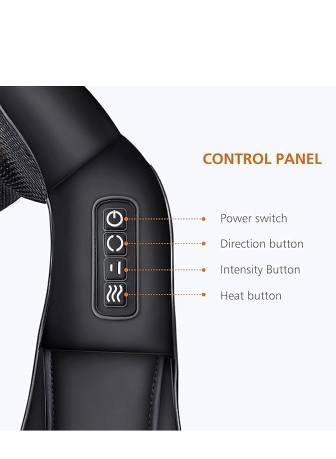 TRASSLE Neck and Shoulder Massager, Back Massager with Heat, Electric Deep Tissue Kneading Massage, 3 Speeds Electric Shiatsu Relieves Muscles, Back, Leg, Arm, Full Body, Muscles, for Home, Car  - Image 2