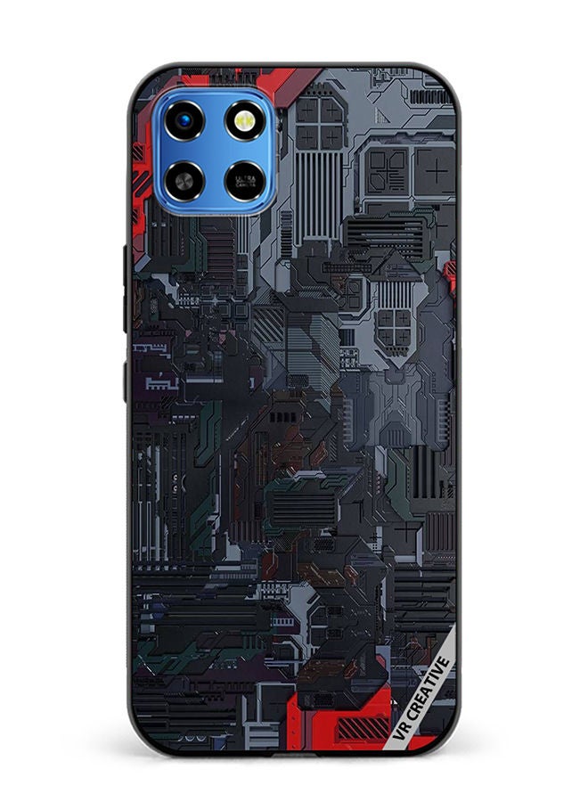 VR CREATIVE Protective Case Cover For Infinix Smart 6 HD Tech Design Multicolour - Image 1