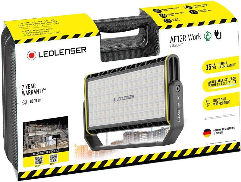 Ledlenser AF12R Work Light Gift Box - Powerful Floodlight with Hybrid Power Functionality - Image 2