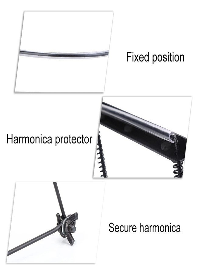 Glomora Harmonica Holder, Adjustable Metal 10 Holes Harmonica Neck Holder Rack Support Accessory - Music Instrument Accessory - Image 4