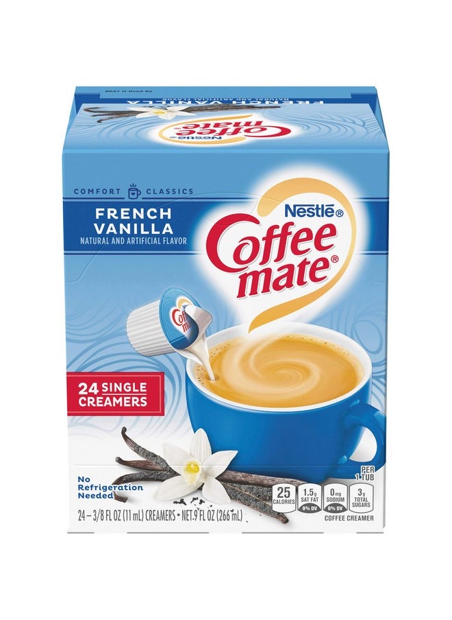 Coffee Mate Nestle Coffee Mate Coffee Creamer Liquid Singles, French Vanilla, 24 Count (Pack of 4)  - Image 1