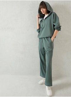 Femmella Solid Half Zip-Up Hoodie and Pants Co-Ords by Styli  - Image 5
