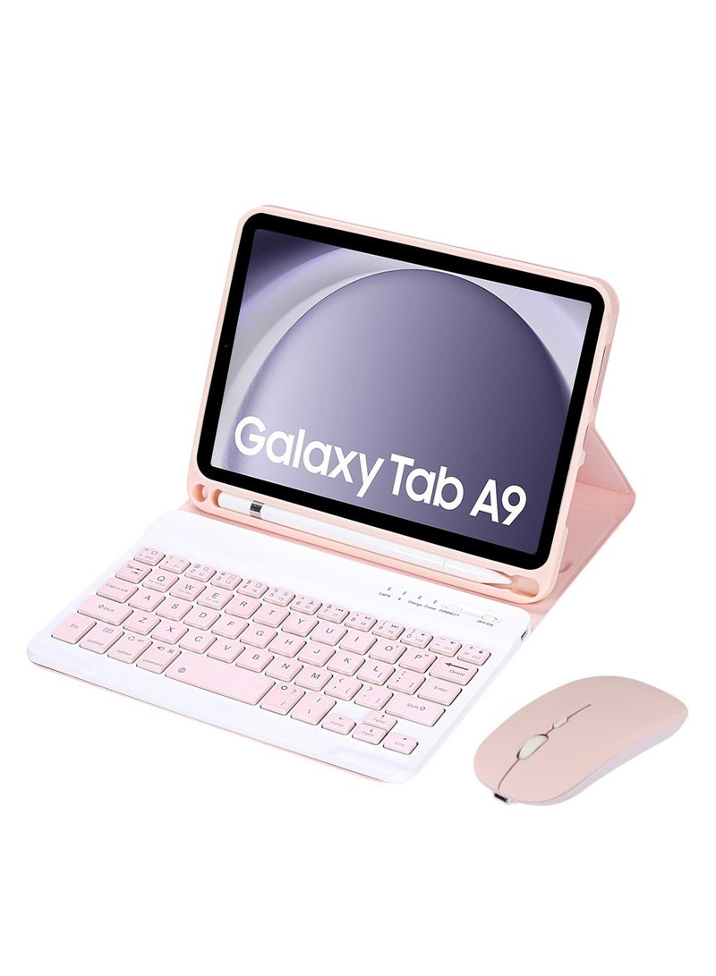 General Samsung Galaxy Tab A9 8.7 Inch 2023 SM-X110 / SM-X115 Keyboard Case with Detachable Wireless Keyboard for Samsung Galaxy Tab A9 8.7" 2023 