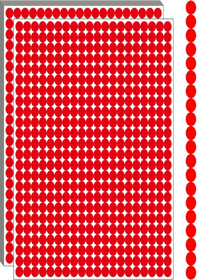 YSHIHE 10000 PCS Red Dot Stickers 1/4" Round Circle Dot Stickers Tiny Mini Little Colored Coding Labels for Office,Classroom - Image 1