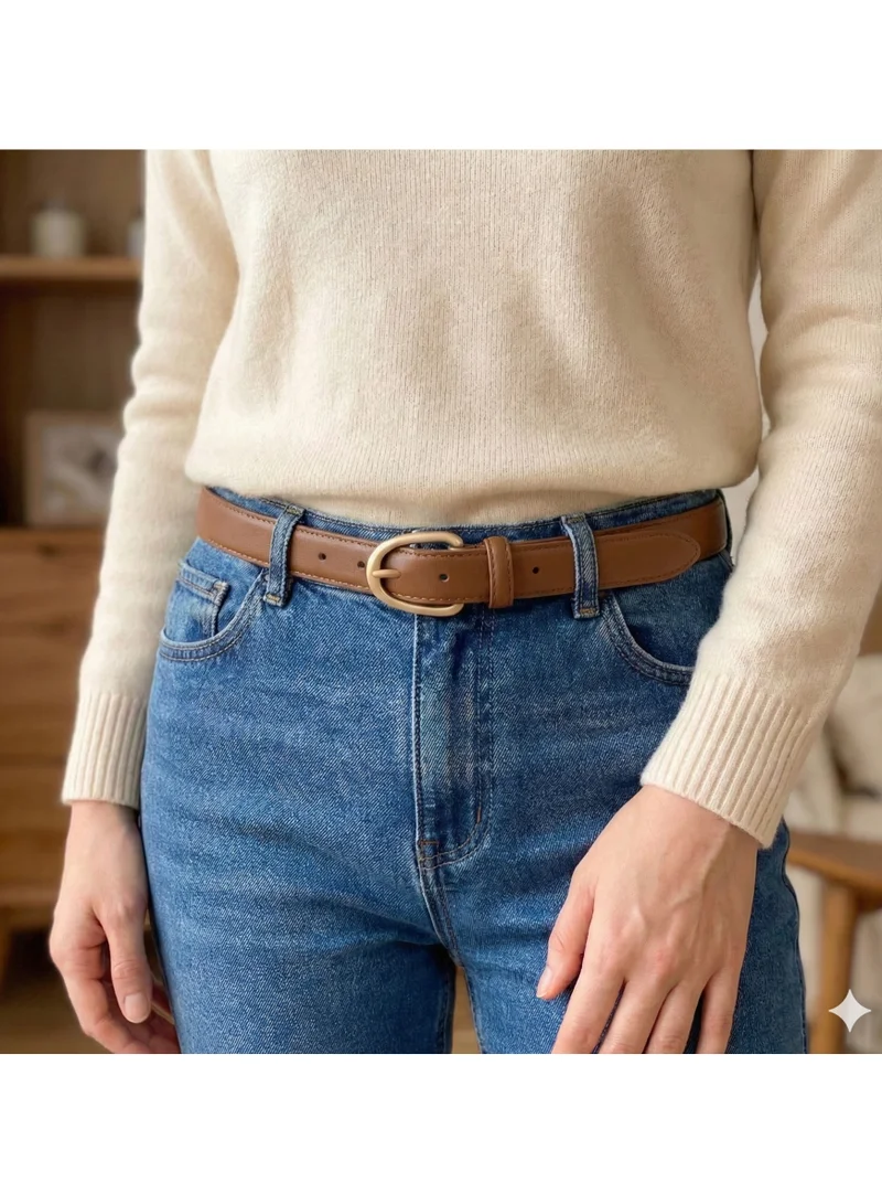Classic Milano Classic Milano Women's Belt with Gift Box; Faux Leather Ladies Belt for Dresses, Jeans & Gowns; Stylish Womens Belt; Adjustable Girls Belt; Belt for Women | Full Length: 110 CM (Free Size - Fits up to the waist of 40 Inches / 100 CM)