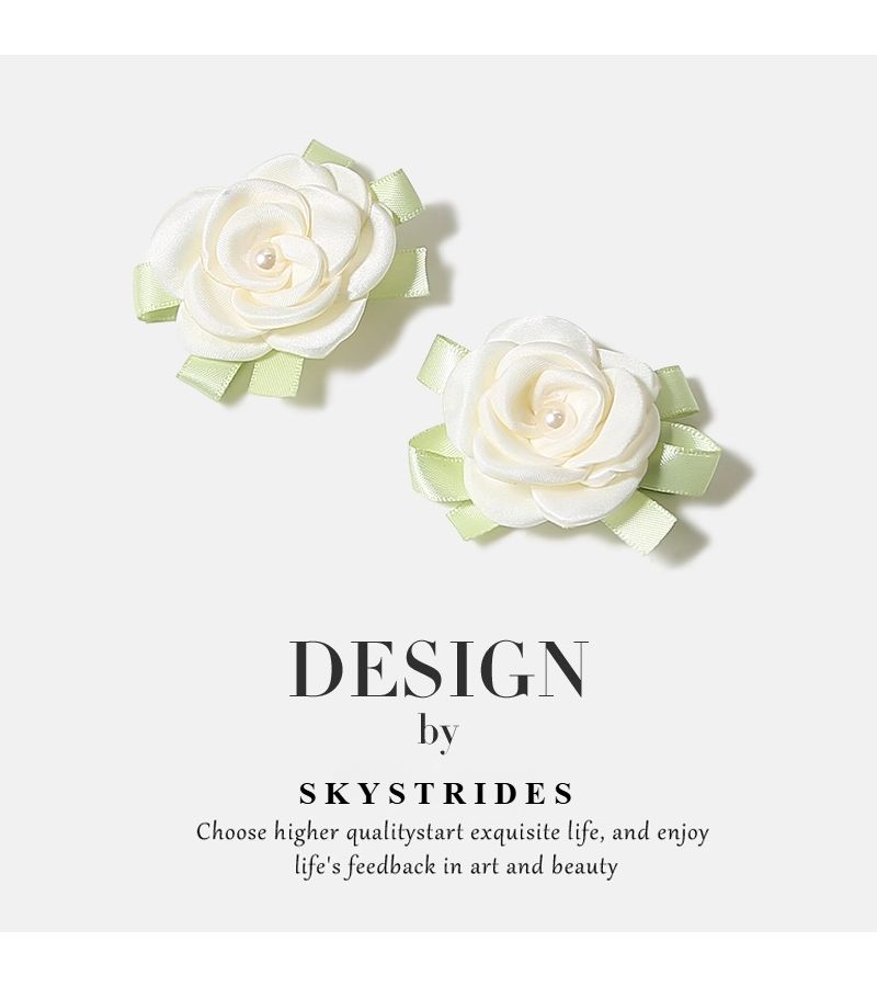2 Pack Camellia Hair Clips For Women Gentle On Fabric Hair Wedding Festival - Image 2